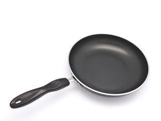 Black pan with handle