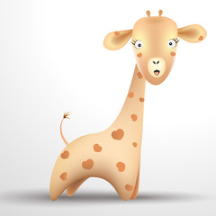 Little surprused giraffe