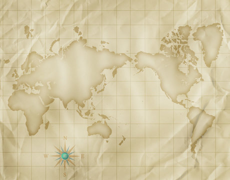 Fototapeta 古い世界地図