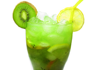 fruit cocktail smoothie with kiwi