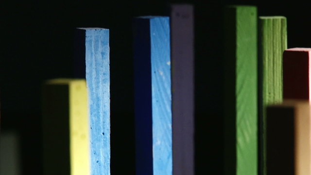Chalk, colorful vertical, dolly