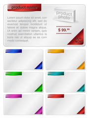 Set of vector e-shop buttons for your products