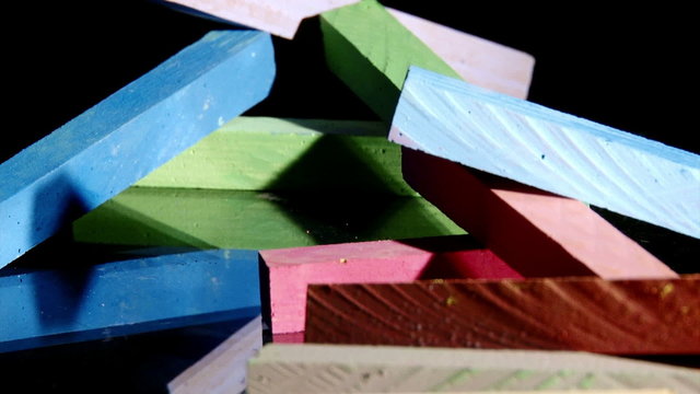 Chalk, colorful horizontal, dolly