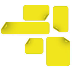 Sticker und Etiketten, gelb