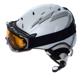 Fototapeta premium Kask i gogle narciarza
