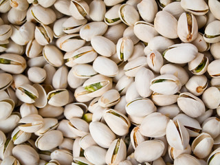 background of roasted pistachio nuts