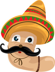 Worm with sombrero