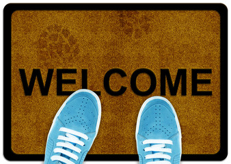 welcome cleaning foot carpet - 37483132