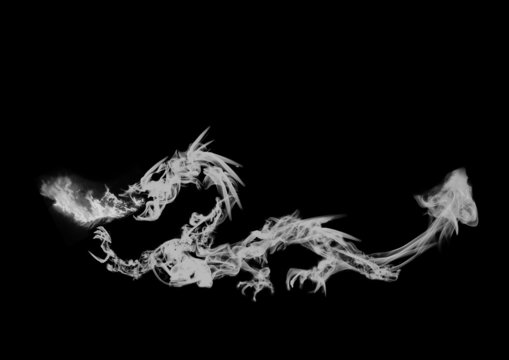 White fiery dragon