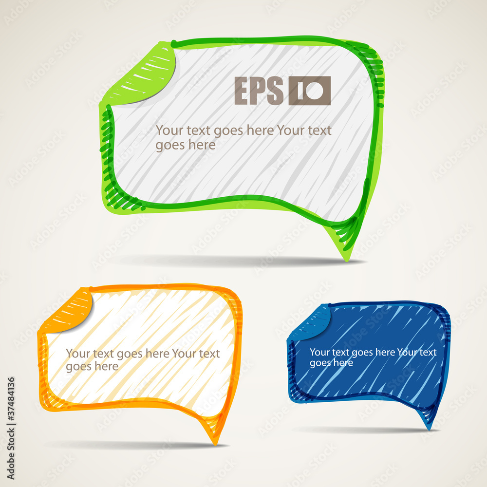 Poster background of abstract talking bubbles