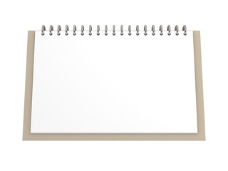 Blank office calendar. Isolated on the white background