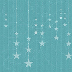 Blue christmas background with stars