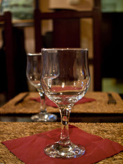 Glasses on the table