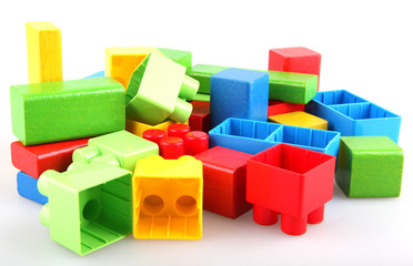 Obraz premium Plastic building blocks