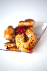 crevette, gambas, asiatique, cuisine, épicé, thaï