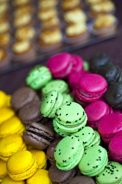 macaron, macarons, g&acirc;teaux, p&acirc;tisserie, dessert, sucre