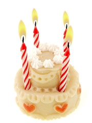 birthday cake with candles