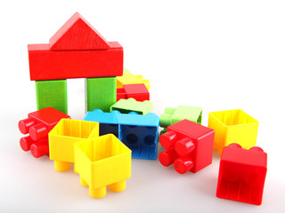 Obraz premium Plastic building blocks