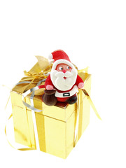 santa sitting on gift box
