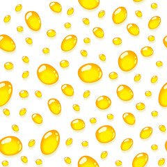 Seamless background with drops of orange juice.