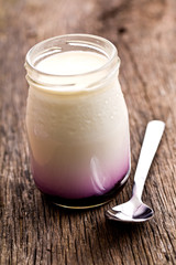 yogurt in glass jar