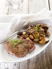 grilled tenderloin with cep mushroom