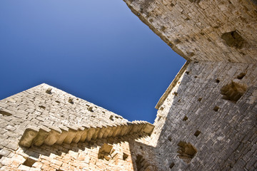 Inside the medieval tower