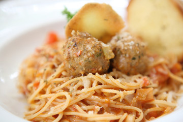 Spaghetti  Meatballs