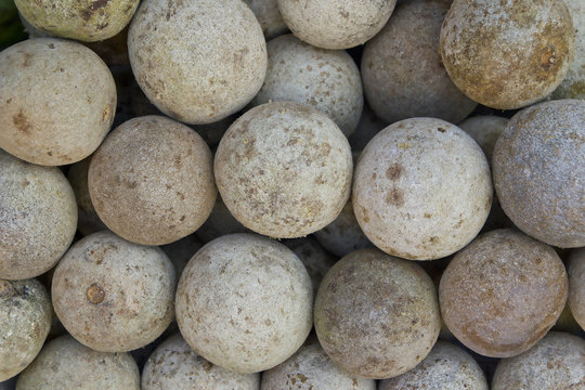 Closeup of Woodapple fruits
