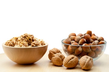 Nuts isolated on white.