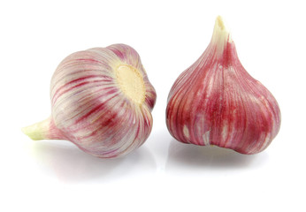 garlic isolated on the white background