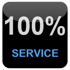 Button schwarz - 100% Service