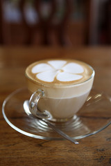 coffee on wood background
