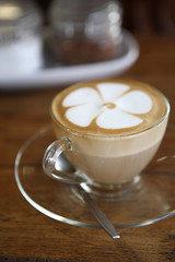 coffee on wood background