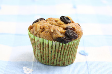 Muffin with raisins