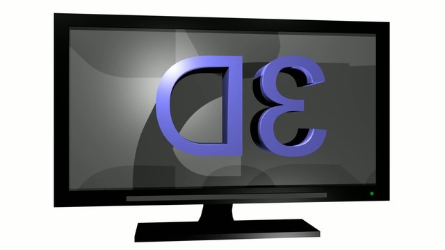 3D TV Flatscreen Pr&auml;sentation