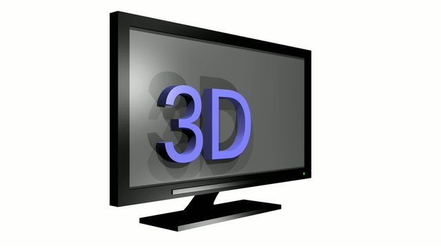 3D TV Flatscreen Pr&auml;sentation