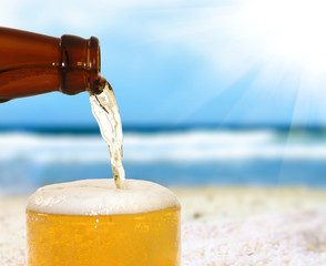 Beer on a beach