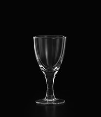 single empty wine glass