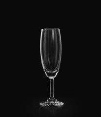 single empty wine glass