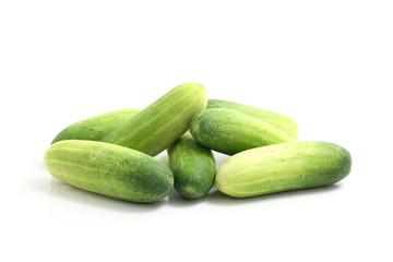 small cucumber isolated in white background