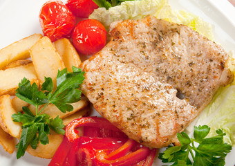 Pork Steak with Vegetables