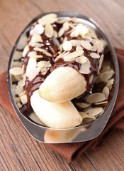 banana with chocolate