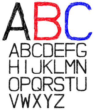 Hand drawn font