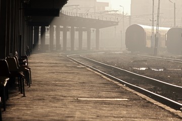 platform of railroad station