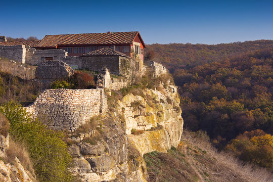 ancient mountain karaite settlement Chufut-Kale, Crimea