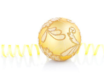 christmas decorations isolated on white background