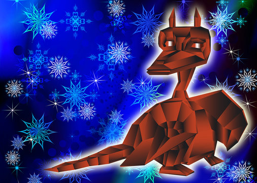 Fantastic dragon-symbol 2012 New Years