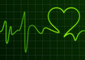 Heart and ecg # Vector