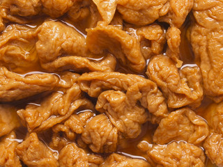 close up of vegetarian mock meat food background